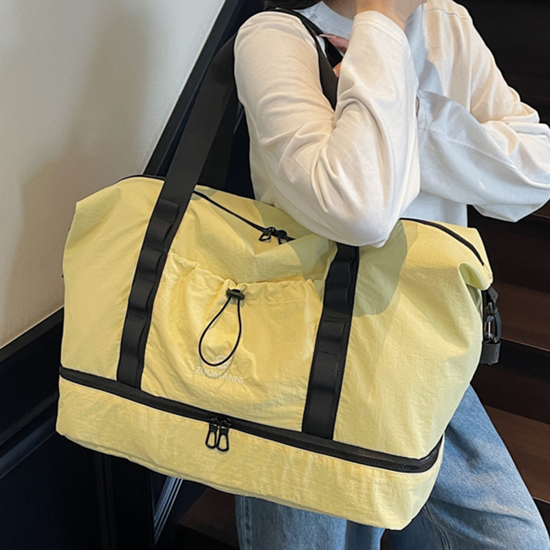 Women'S Yoga Bags - 大容量トラベルダッフルバッグ、独立したシューズコンパートメント付き、ヨガ、ジム、収納、週末旅行に適したトラベルトートバッグ