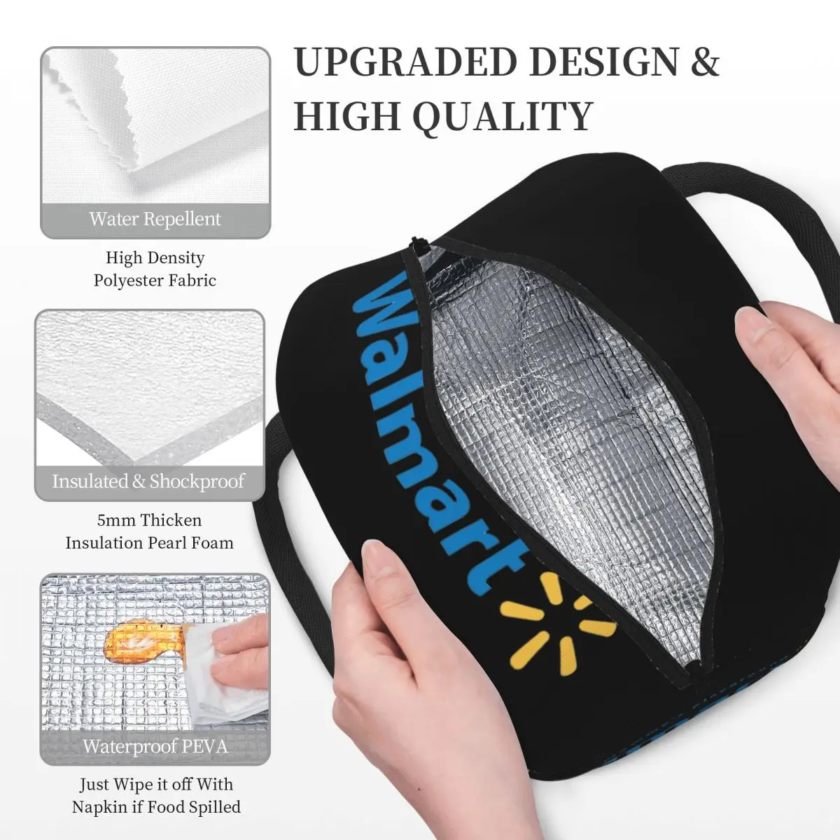 Women Bags Walmart - ウォルマート製女性用保温ランチバッグ、オフィス用クーラー、保温フードボックス、トートバッグ、ポータブルランチボックスコンテナ