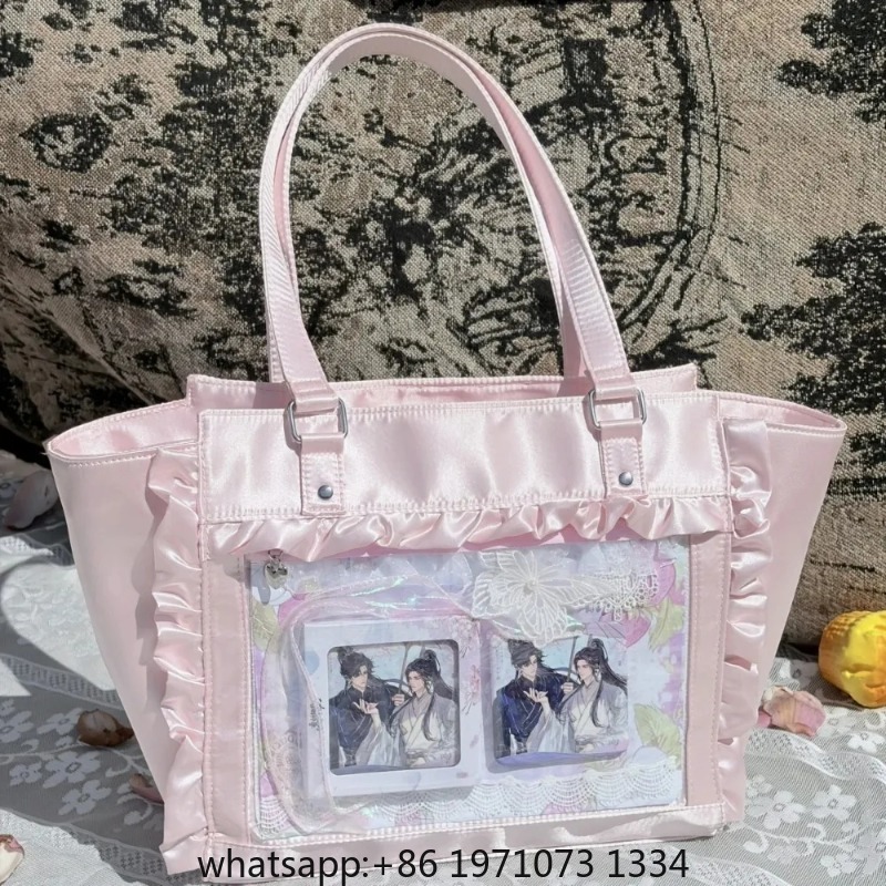 Women'S Japanese Bags - 新しい甘いロリータピンクイタバッグ女性日本透明大容量トートバッグレディース原宿かわいいハンドバッグ美的