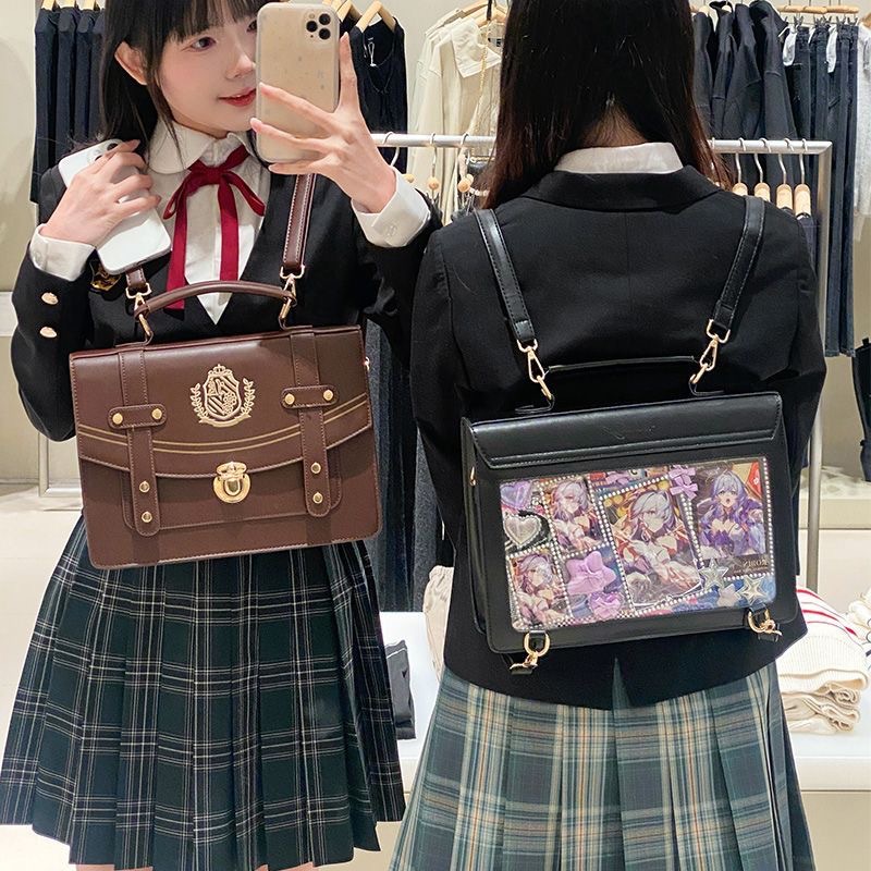 Women'S Japanese Bags - 新しい日本の甘い女性イタバッグかわいい JK ロリータガール透明ハンドバッグファッション大容量トートバッグショルダーバッグバックパック