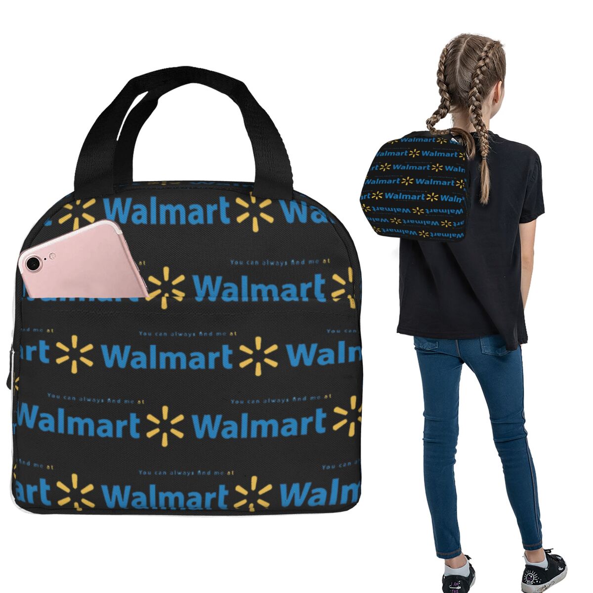 Women Bags Walmart - ウォルマート 断熱ランチバッグ 女性用 子供用 ポータブルフードボックス 保温ランチボックストート