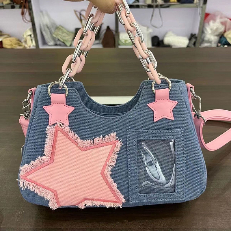 Women'S Tote Bags Designer - デニム素材の女性用脇下ショッパートートバッグ、大容量デザイナーホーボーショルダーバッグ、高級女性用ハンドバッグ、小型クロスボディバッグ