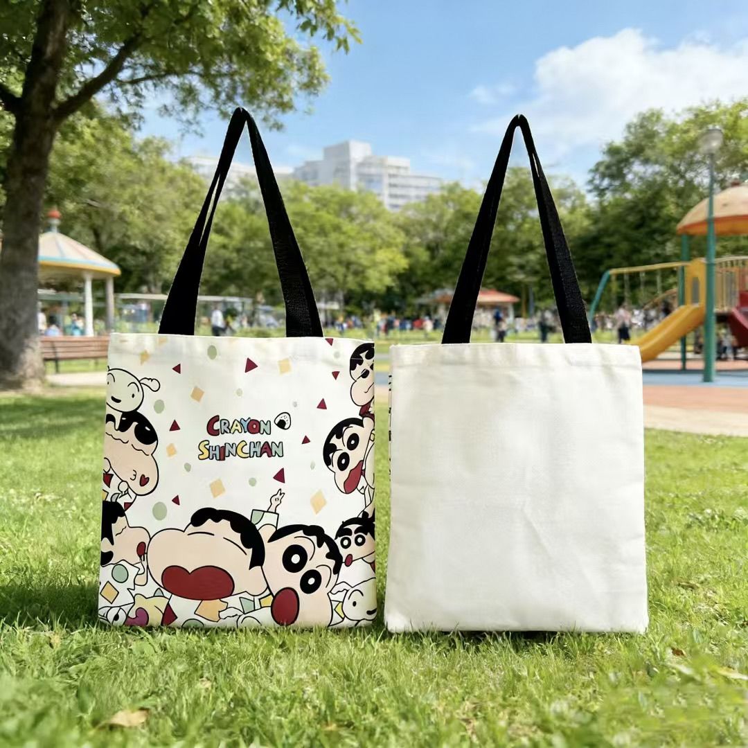 Women Bags For Gift - 2026 新クレヨンしんちゃんキャンバストートバッグ大容量女性ハンドバッグシングルショルダーバッグ学生毎日の通勤ショッピングバッグ
