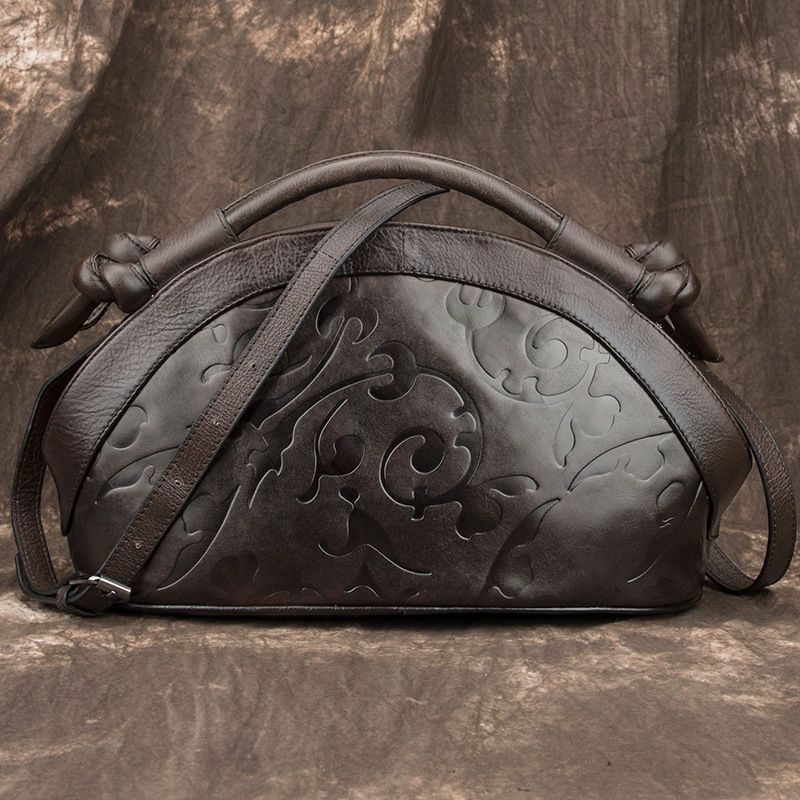 Women'S Retro Bags - 2026 新しいレトロパッケージ第一層牛革レザーバッグ女性ハンドヘルド斜めスパンバッグヨーロッパアメリカ古い革バッグ