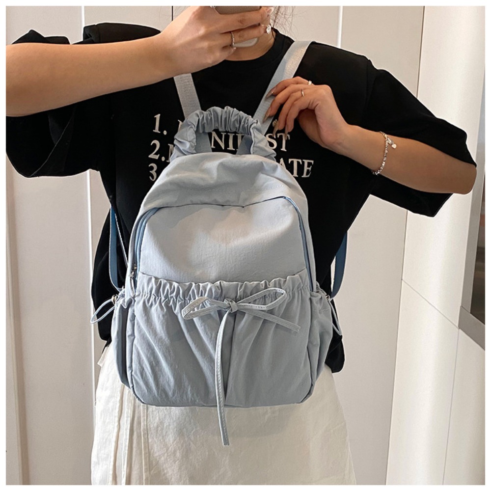 和風の女性用バックパック、軽量ファッション学生バッグ、リボン - Women'S Japanese Bags のレビューと価格