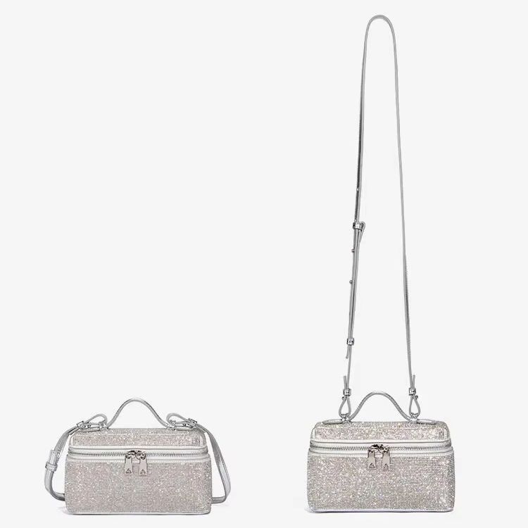 ラグジュアリーラインストーンクロスボディバッグ 20cm ク - Women Vanity Bags のレビューと価格