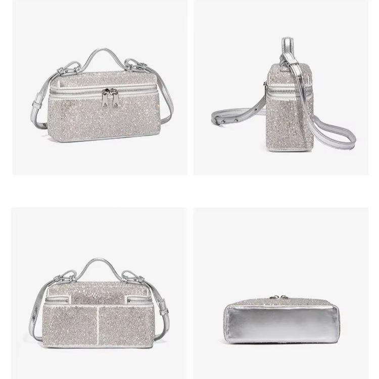 ラグジュアリーラインストーンクロスボディバッグ 20cm ク - Women Vanity Bags のレビューと価格