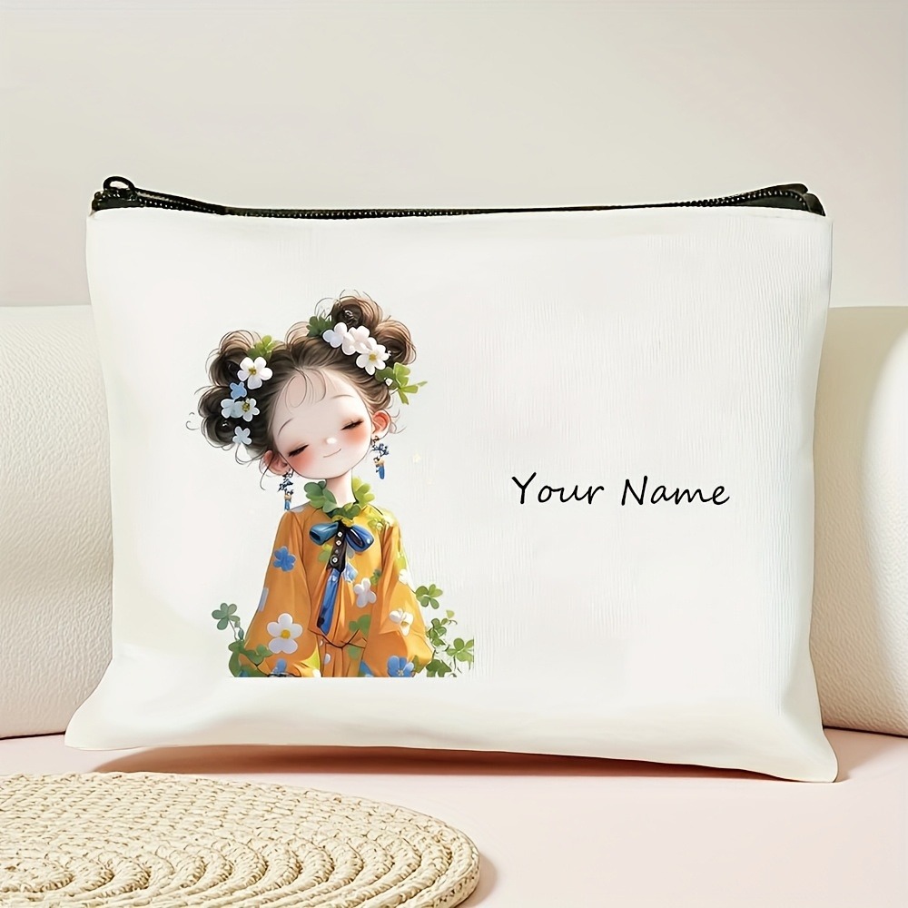 韓国風アニメガール化粧バッグカスタム名/テキストビューティー - Women Bags For Gift のレビューと価格