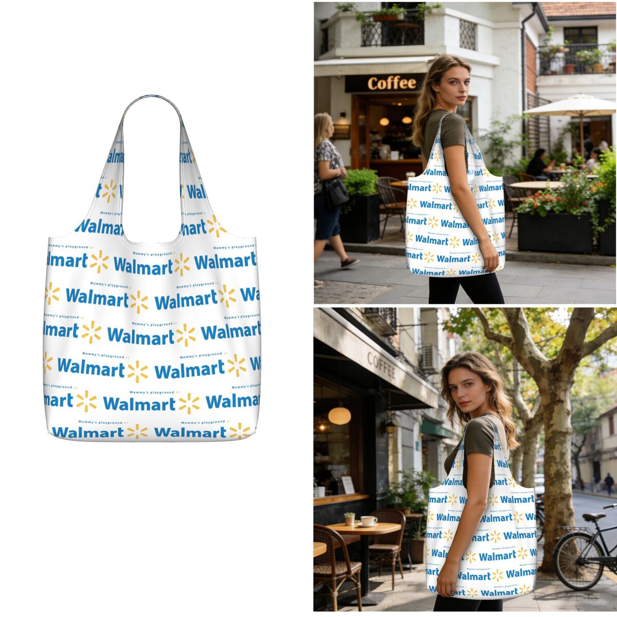 ウォルマート ショッピングトートバッグ キャンバス 大容量  - Women Bags Walmart のレビューと価格