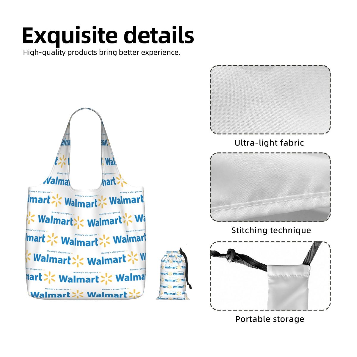 ウォルマート ショッピングトートバッグ キャンバス 大容量  - Women Bags Walmart のレビューと価格