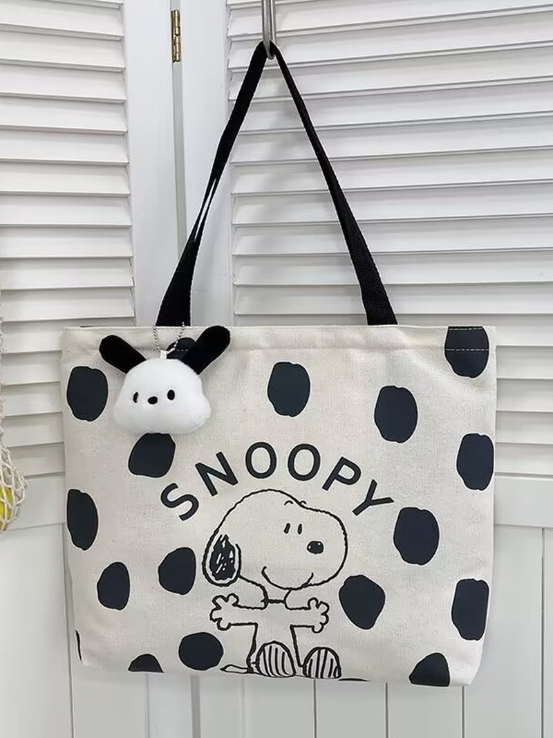 漫画スヌーピーキャンバスショルダーバッグ女性用大容量トートバ - Women Bags For Gift のレビューと価格