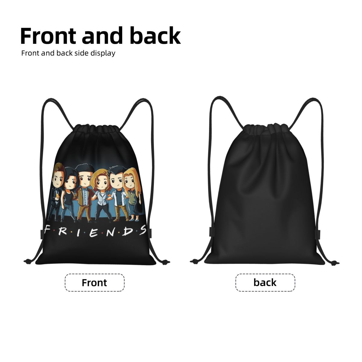 カスタム友人キャラクター漫画 Aime 巾着バッグトレーニン - Women'S Yoga Bags のレビューと価格