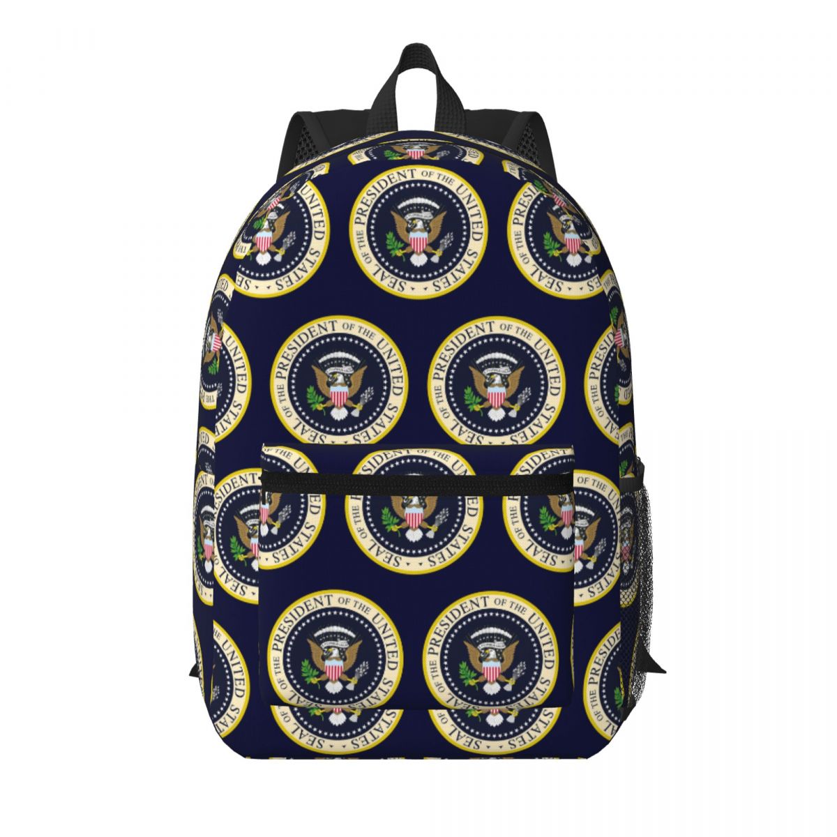 米国大統領のシール付きバックパック、スクールバッグ、ハイキン - Women Bags Usa のレビューと価格