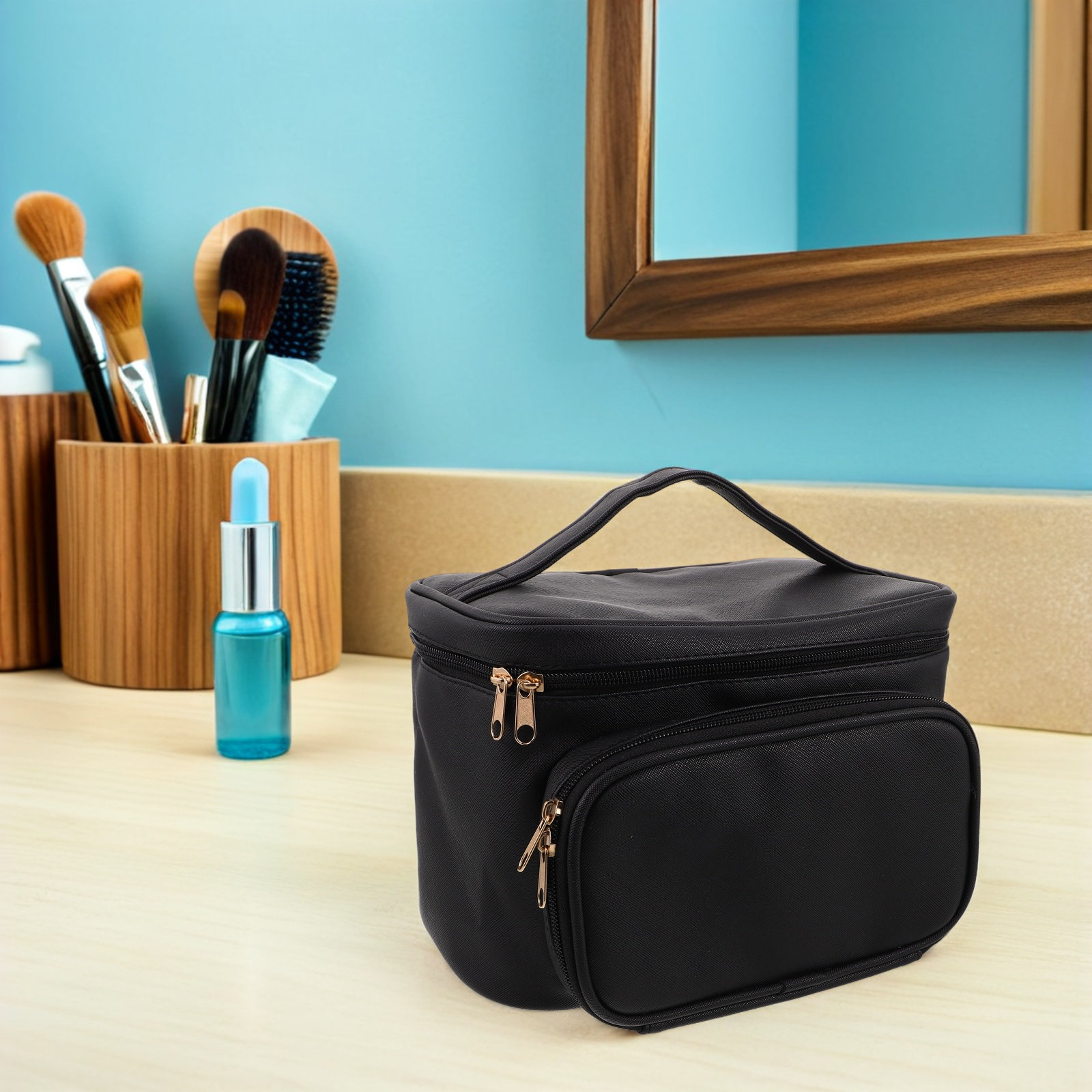 女性用防水PUメイクアップバッグ 大容量トラベルトイレタリー - Women Vanity Bags のレビューと価格