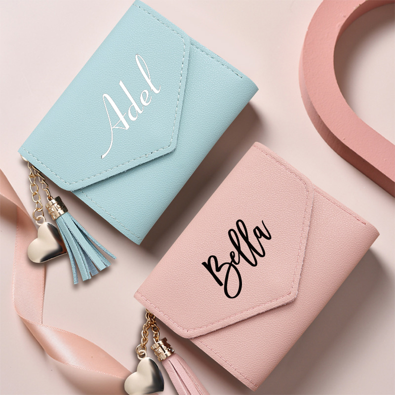 パーソナライズされた女性レザー財布カードバッグブライドメイド - Women Bags For Eid のレビューと価格