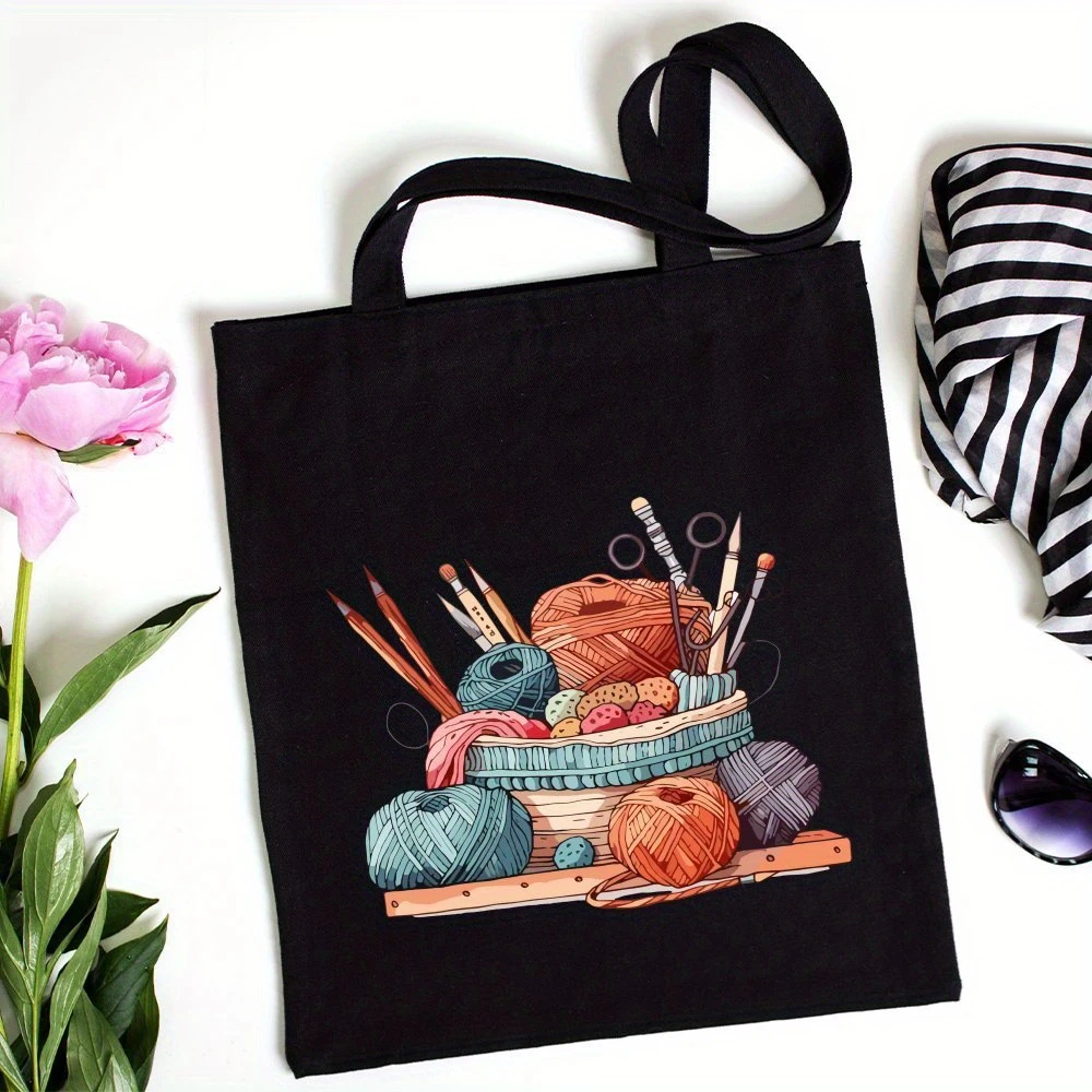 クラシックウールボールニットハンドバッグ、女性用キャンバスト - Women'S Yoga Bags のレビューと価格