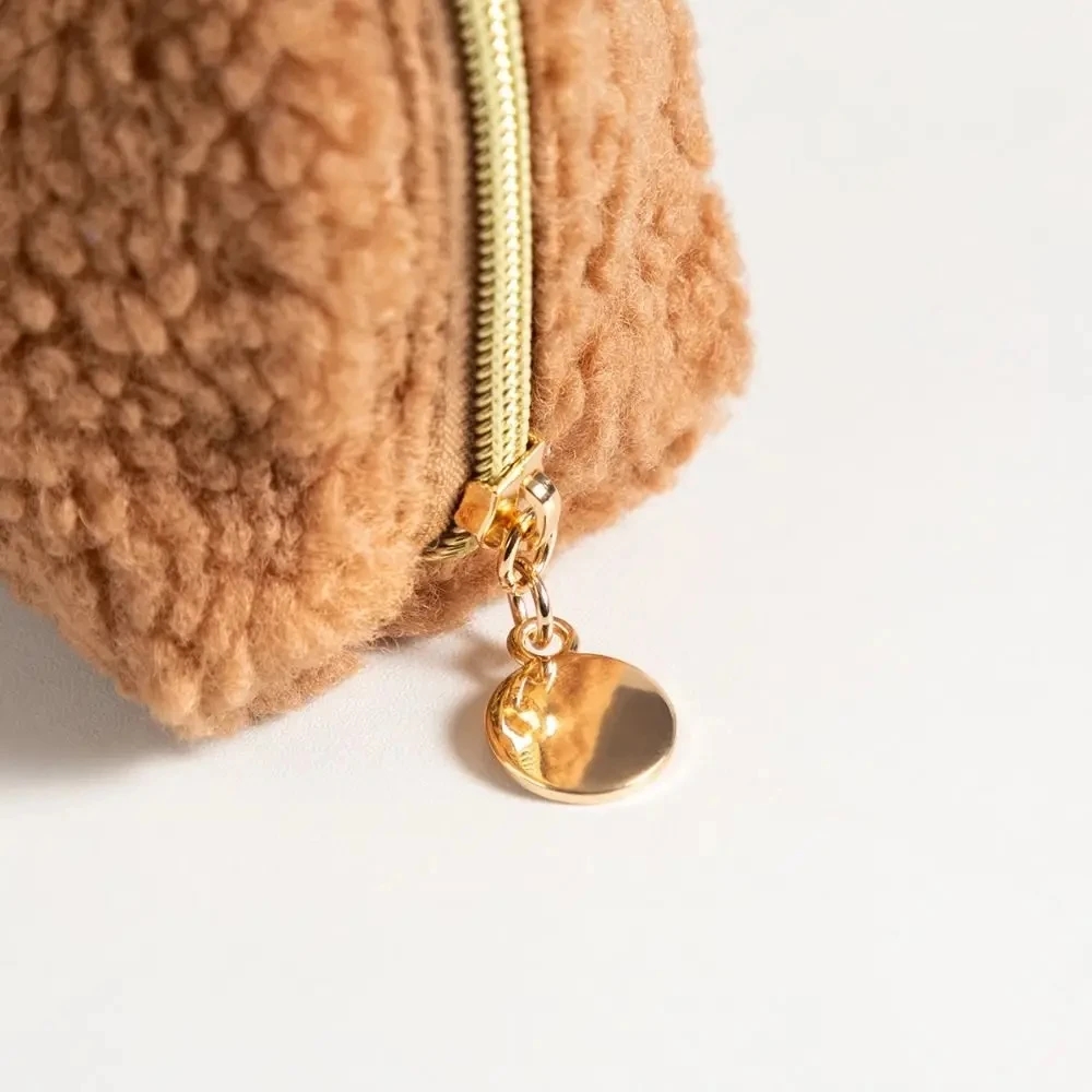 かわいいクマ耳付きシェルパメイクアップバッグ、キュートなテデ - Women Vanity Bags のレビューと価格