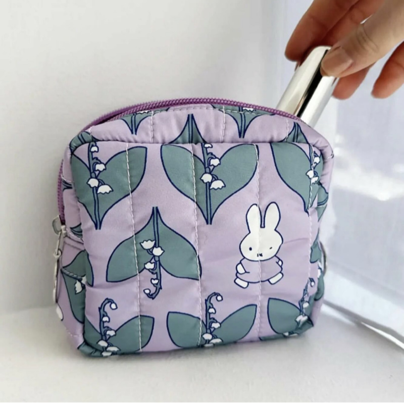 かわいい和風ミッフィーウサギの花柄プリント正方形の化粧バッグ - Women'S Japanese Bags のレビューと価格