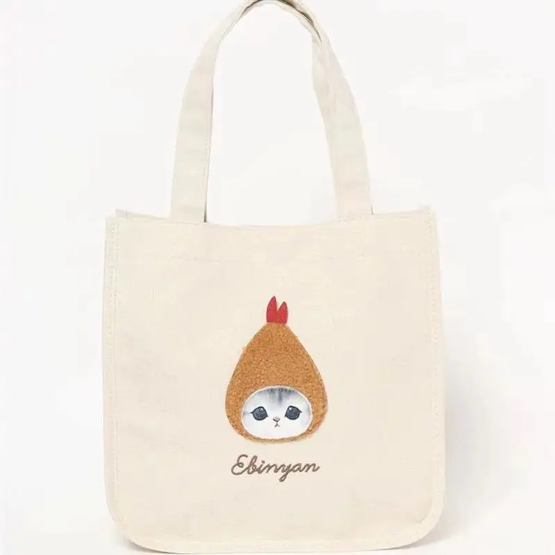 日本のモフサンド風のかわいいサメ猫の漫画柄手作りキャンバスシ - Women'S Japanese Bags のレビューと価格