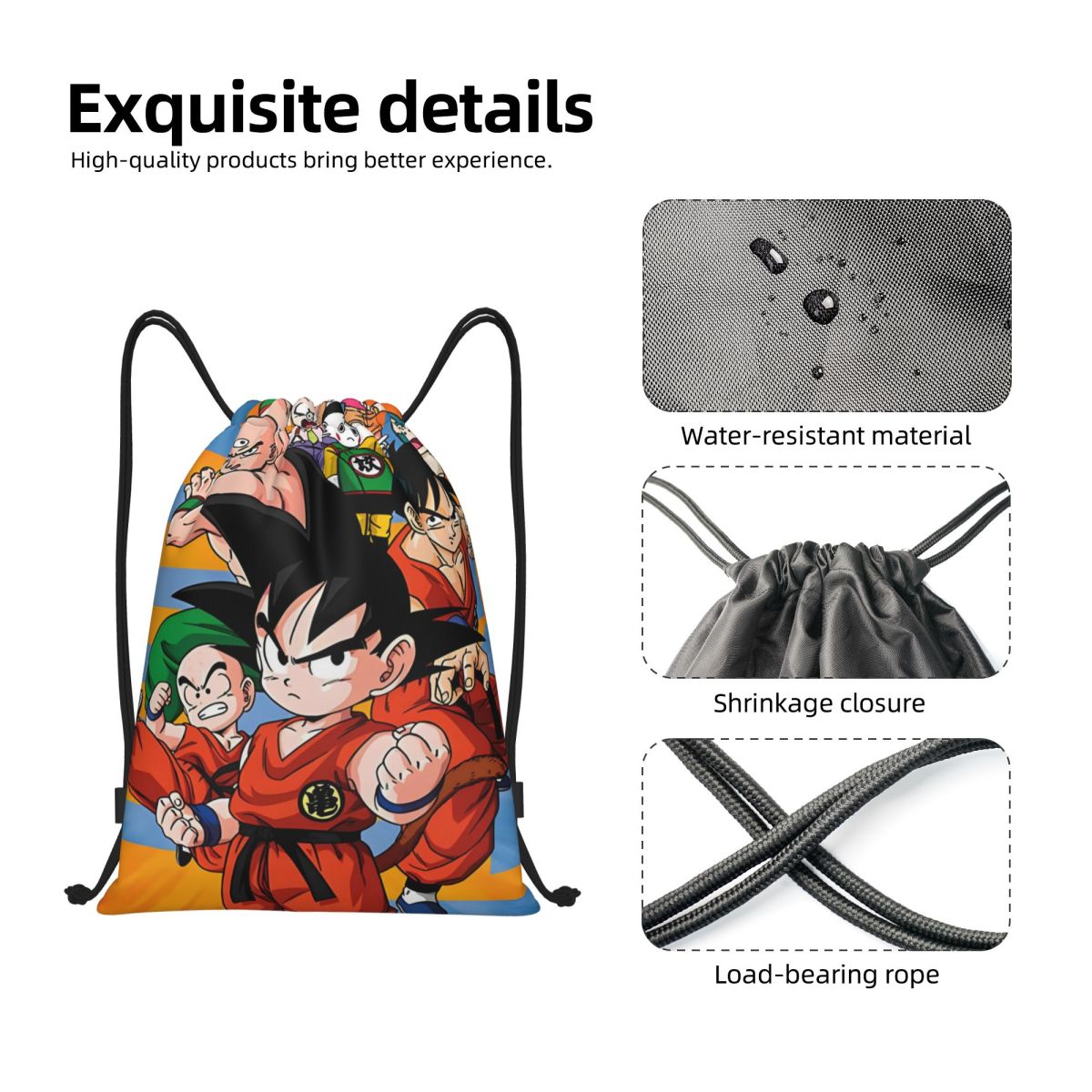 カスタム DBZ G-Gokues 漫画巾着バッグショッピン - Women'S Yoga Bags のレビューと価格