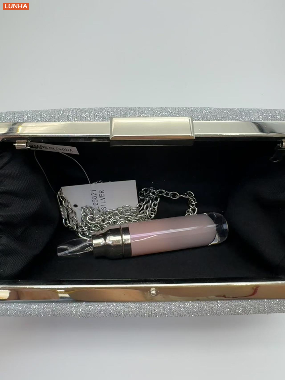 キラキラ輝くバニティイブニングバッグ、小さなグリッターボック - Women Vanity Bags のレビューと価格