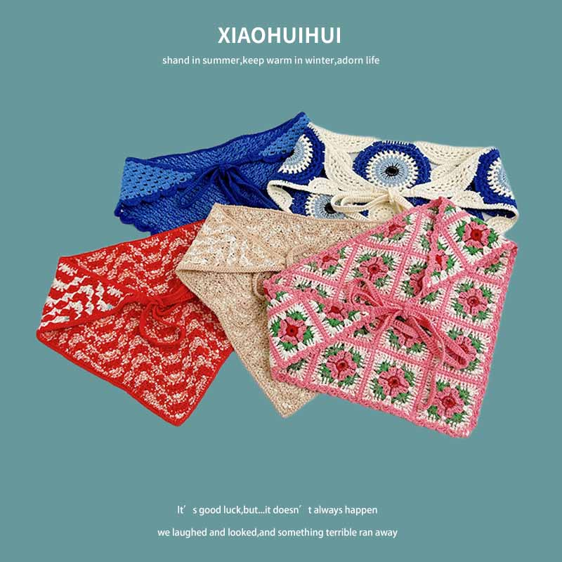 女性用ニットレーストライアングルスカーフ,レトロヘッドスカー - Women'S Retro Bags のレビューと価格