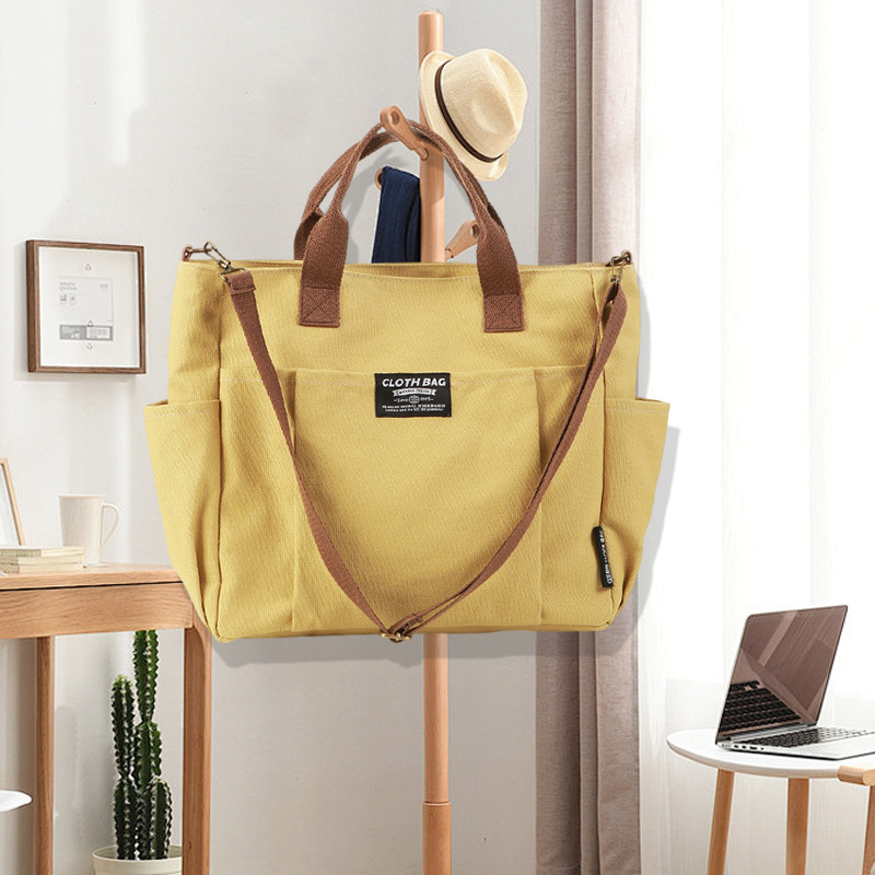 キャンバストートバッグ、厚みのある多ポケットハンドバッグ、和 - Women'S Japanese Bags のレビューと価格